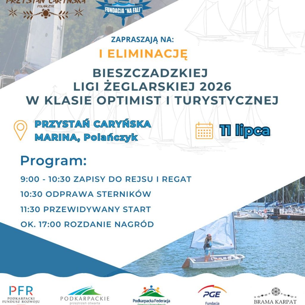 Bieszczadzka Liga Żeglarska 2026 - pierwsza eliminacja
